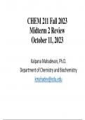 2023 Organic chemistry midterm two review