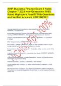 AHIP Business Finance Exam 2 Notes Chapter 7 2023 New Generation 100% Rated Highscore Pass!!! With Questions and Verified Answers NEW!!NEW!!!