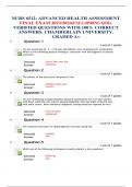 NURS 6512: ADVANCED HEALTH ASSESSMENT FINAL EXAM 2023/2024(FALL-SPRING QTR). VERIFIED QUESTIONS WITH 100% CORRECT ANSWERS. CHAMBERLAIN UNIVERSITY. GRADED A+