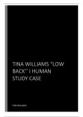 TINA WILLIAMS “LOW  BACK’’ I HUMAN  STUDY ASSESSMENT 