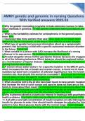 AMNH genetic and genomic in nursing Questions With Verified answers 2023-24