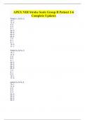 APEX NIH Stroke Scale Group B Patient 1-6 Complete Updates