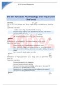 MN 553 Advanced Pharmacology Unit 9 Quiz 2023 (Real quiz)