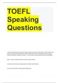 TOEFL Speaking Questions