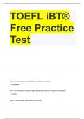 TOEFL iBT® Free Practice Test