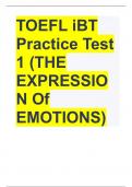 TOEFL iBT Practice Test 1 (THE EXPRESSION Of EMOTIONS)