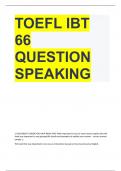 TOEFL IBT 66 QUESTION SPEAKING