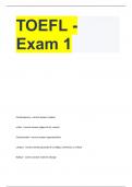 TOEFL - Exam 1