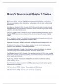 Honor's Government Chapter 3 Review Exam Questions and Answers