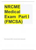 NRCME Medical Exam  Part I (FMCSA)