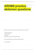 ARDMS practice abdomen questions