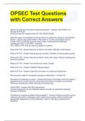 Bundle For OPSEC Exam Questions with Correct Answers