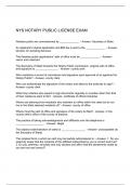 NYS NOTARY PUBLIC LICENSE EXAM  