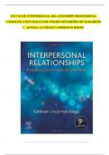 TEST BANK INTERPERSONAL RELATIONSHIPS PROFESSIONAL COMMUNICATION SKILLS FOR NURSES 9TH EDITION BY ELIZABETH C. ARNOLD, KATHLEEN UNDERMAN BOGGS||ISBN NO-10,0323551335||ISBN NO-13,978-0323551335||COMPLETE GUIDE