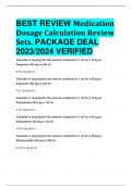 BEST REVIEW Medication Dosage Calculation Review Sets. PACKAGE DEAL  2023/2024 VERIFIED