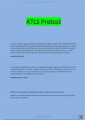 ATLS Pretest exam (2023/2024) Questions and Answers (Verified Answers)