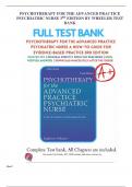 PSYCHOTHERAPY FOR THE ADVANCED PRACTICE PSYCHIATRIC NURSE 3RD Ed BY WHEELER TEST BANK | QUESTIONS & ANSWERS WITH RATIONALE (RATED A+) | LATEST 2023