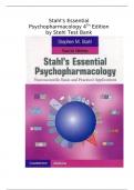 Stahl's Essential Psychopharmacology 4TH Ed by Stehl Test Bank | QUESTIONS & ANSWERS EXPLAINED (GRADED A+) | 2023