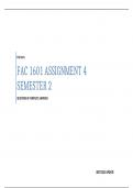 FAC 1601 ASSIGNMENT 4 SEMESTER 2 EXAM - (GRADED 97%) Q&A 2023 VERSION