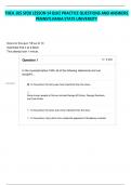 COMBINED SOLUTIONS FOR THEA 105 WELL ARRANGED FROM LESSON 1 TRIAL QUESTIONS ALL THE WAY TO LESSON 14+ FINAL AND MID TERM EXAM PENNSYLVANIA STATE UNIVERSITY