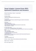 Texas Irrigator License Exam 2023: Hydraulics Questions and Answers