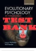 TEST BANK for Evolutionary Psychology: An Introduction 4th Edition by Lance Workman and Will Reader. ISBN-10 1108716466, ISBN-13 978-1108716468. 