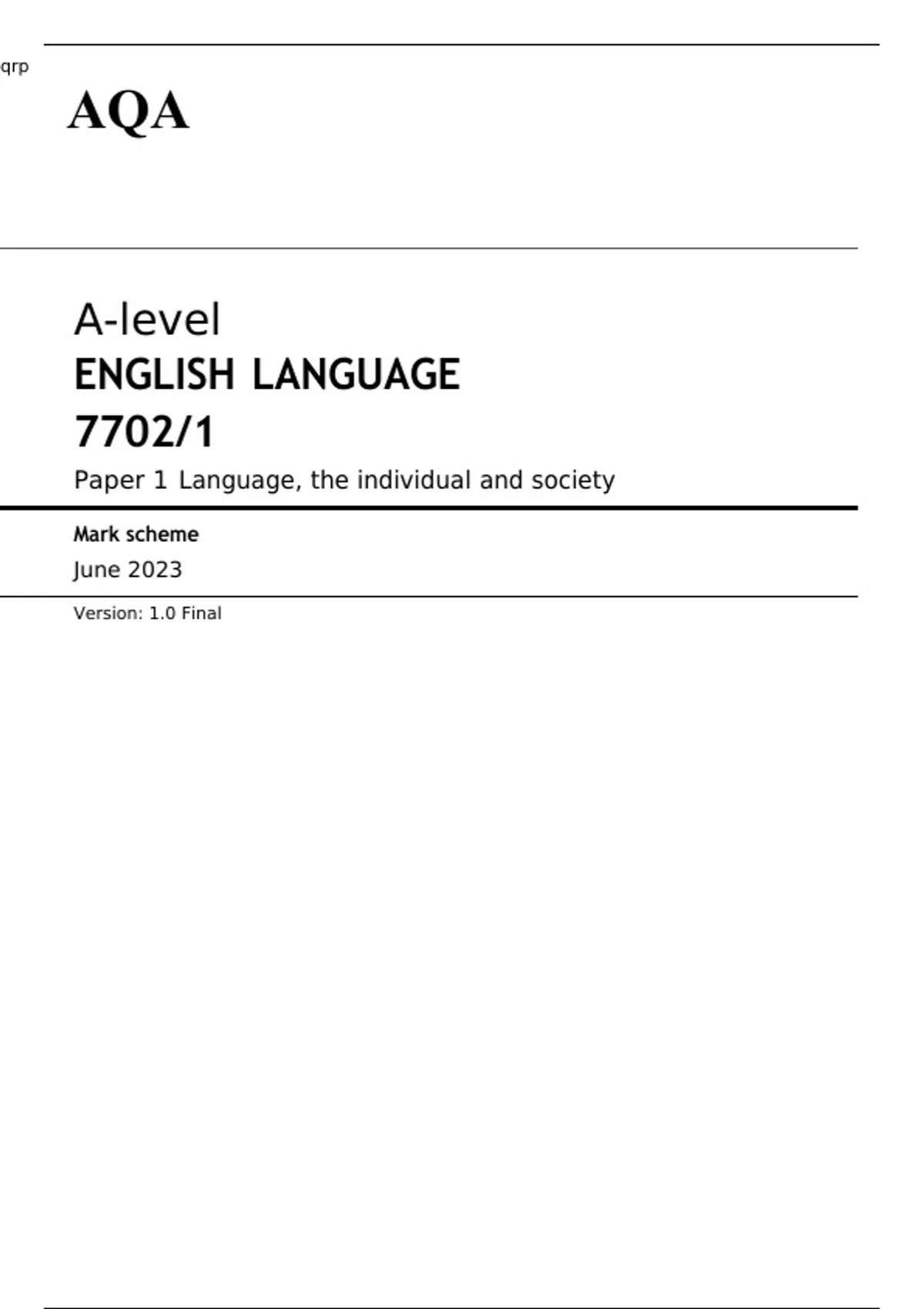 aqa-a-level-english-language-paper-1-june-2023-question-paper-and-mark