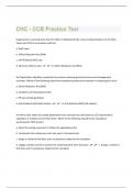 CHC - CCB Practice Test (100% correct and graded A+)