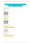 Nursing EKG Questions and Answers with Complete Solutions