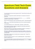 Spectrum Field Tech Exam Questions and Answers