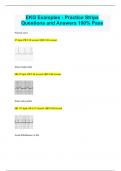 EKG Examples - Practice Strips Questions and Answers 100% Pass