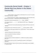 Community Dental Health - Chapter 4 (Dental Hyg Care Deliver in the Global Community)2023/2024