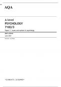 AQA A-level PSYCHOLOGY 7182/3 Paper 3	JUNE 2023 MARK SCHEME: Issues and options in psychology