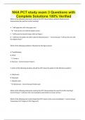 NHA PCT study exam 3 Questions with Complete Solutions 100% Verified