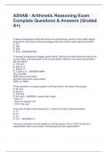 ASVAB - Arithmetic Reasoning Exam Complete Questions & Answers (Graded A+)  