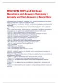 WGU C702 CHFI and OA Exam  Questions and Answers Summary |  Already Verified Answers | Brand New 