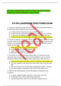 ATI PN LEADERSHIP PROCTORED EXAM LATEST UPDATED 2023 CORRECT Q&A 100%.