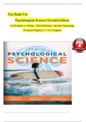 TEST BANK for Psychological Science, 7th Edition by Phelps & Berkman, All 15 Chapters Covered, Verified Latest Edition