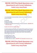 NRCME (DOT)Test Bank Questions 2023 Questions & 100% Correct Solutions- Latest 2023-2024 Exam 1