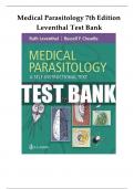 TEST BANK for Medical Parasitology: A Self-Instructional Text, 7th Edition by Leventhal;  Cheadle, All 11 Chapters Covered, Verified Latest Edition