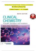 TEST BANK for Clinical Chemistry Principles, Techniques, and Correlations 9th Edition by Bishop Fody, All 31 Chapters Covered, Verified Latest Edition