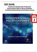 Interpersonal Relationships: Professional Communication Skills for Nurses 9th Edition TEST BANK by Kathleen Underman Boggs, All Chapters 1 - 26 Complete, Verified Latest Edition