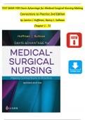 TEST BANK For Davis Advantage for Medical-Surgical Nursing Making Connections to Practice 2nd Edition by Janice J. Hoffman, Nancy J. Sullivan, All Chapters 1 - 71, Complete Newest Version