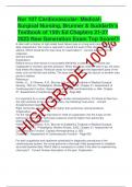 Nur 107 Cardiovascular- Medical-Surgical Nursing, Brunner & Suddarth's Textbook of 15th Ed Chapters 21-27 2023 New Generation Exam Top Score!!!