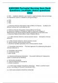 AWHONN Perinatal Nursing Item Bank Questions (multiple choice questions only)