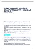 ATI RN MATERNAL NEWBORN PROCTORED 2019 WITH NGN EXAM GRADED A+