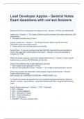 Lead Developer Appian - General Notes Exam Questions with correct Answers