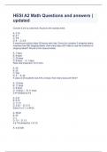 HESI A2 Math Questions and answers | updated