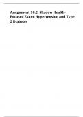 Assignment 10.2: Shadow HealthFocused Exam: Hypertension and Type 2 Diabetes