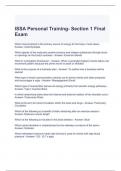 ISSA Personal Training- Section 1 Final Exam